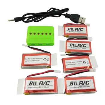 

Syma X5C X5S X5SW X5C-1 H5C CX-30W SS40 FQ36 T32 T5W H42 6pcs 3.7V 800mAh battery and charger Quadcopter Spare Parts