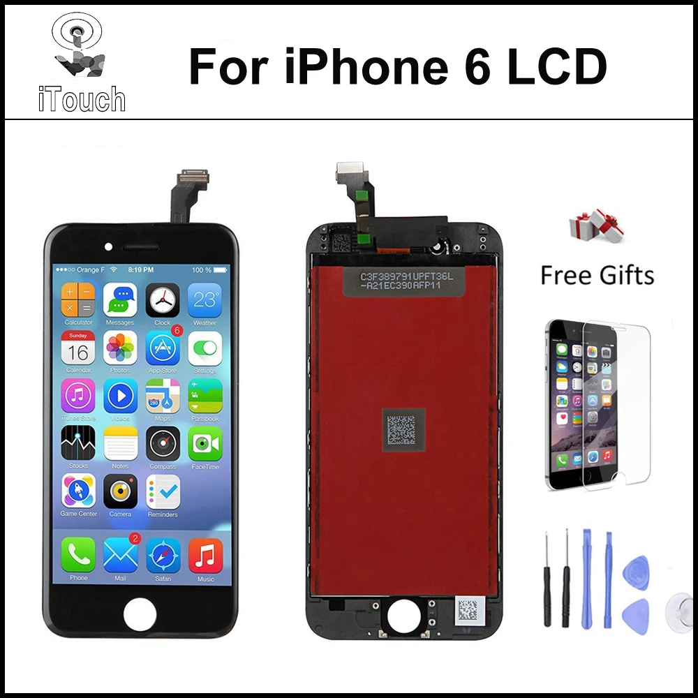 5pcs AAA quality NO Dead Pixel ecran LCD for pantalla iPhone 6 LCD Display Replacement Touch