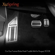Car Styling Gas Copertura Pedale del Freno A Pedale Poggiapiedi Antiscivolo Acceleratore Overlay Accessori Per Peugeot 3008 5008 2017 2018 CON GUIDA A SINISTRA