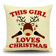 Горячие распродажа, модная обувь Новые Wapiti Рождество хлопок белье Чехлы для подушек Пледы талии Наволочки диван Домашний Декор только для вас