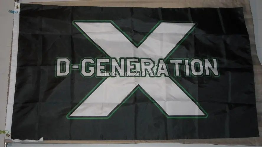 D-Generation X DX Wrestling flag Polyester grommets 3 x 5 Banner metal holes Flag-free shipping