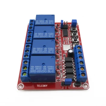 

4 - way self - lock interlock trigger - select one to support the high and low level trigger relay module 5V DC5V three