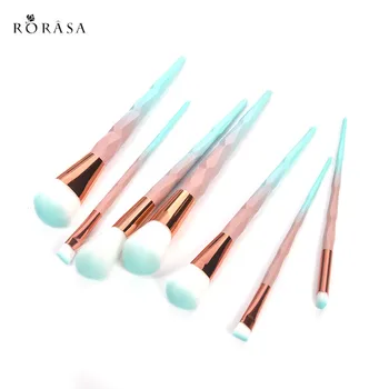 

7Pcs Macaron Color Diamond Makeup Brush Set Big Foundation Powder Eyeshadow Makeup Brushes Blushing Cosmetic Blending Brush Tool
