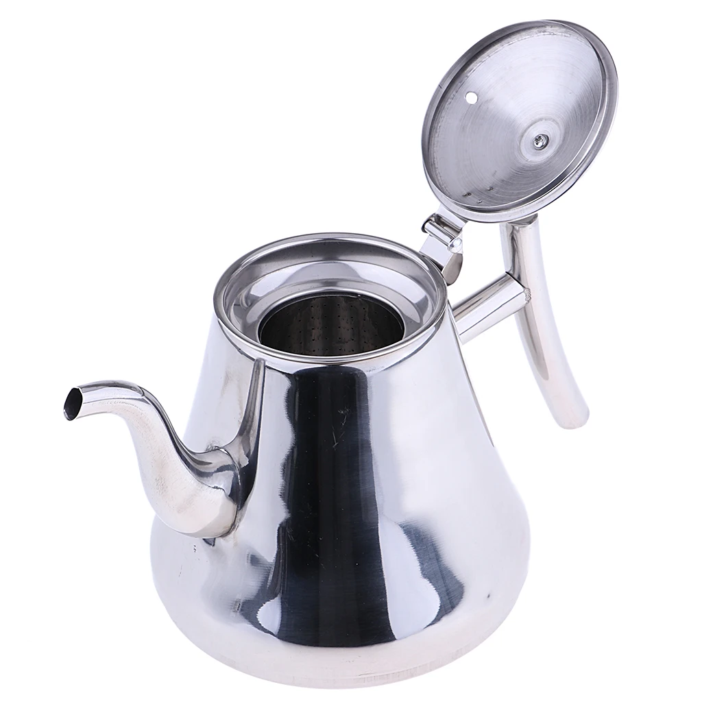 Polished Stainless Steel Kettle Teapot Gooseneck Coffee Tea Kettle 1.5L 2.0L with Filter for Home or Outdoor Use
