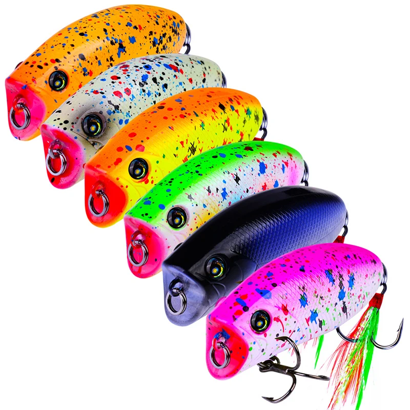 1PC Mini 5.7CM 10G Popper Fishing Lure Trout Ultralight Fishing Lure Bait Finesse Crankbait Wobbler Minnow Isca Poper