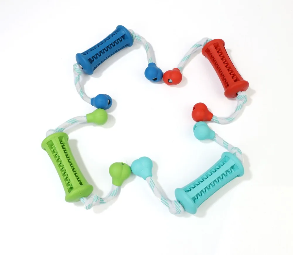 Dog Interactive Toy Leaky Feeding Rope Piercing Stick Rubber Resistant To Bite Molar Pet Dog Chew Toys Tooth Cleaning Training (14)