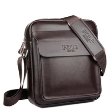 Polo Hommes Épaule sac en cuir Véritable Hommes Sac Classique de Messager Sac De Mode D’affaires Décontractée Épaule Sacs À Main pour Hommes Sac