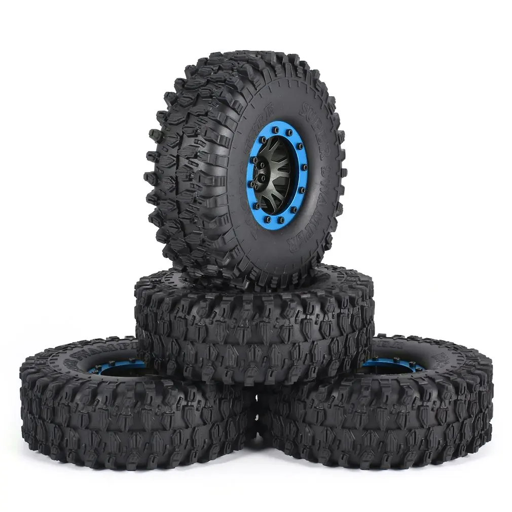 

4pcs AUSTAR 5020 110mm 1.9in Rim Rubber Tyre Tires Beadlock Wheel Set for Axial SCX10 RC4WD D90 1/10 RC Crawler Car Model HOT!