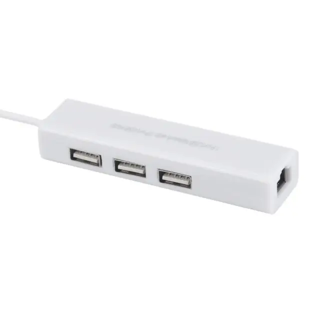 Новинка 2017 года Micro USB к сети LAN Ethernet RJ45 адаптер с 3 Порты и разъёмы USB 2.0 хаб адаптер mar15