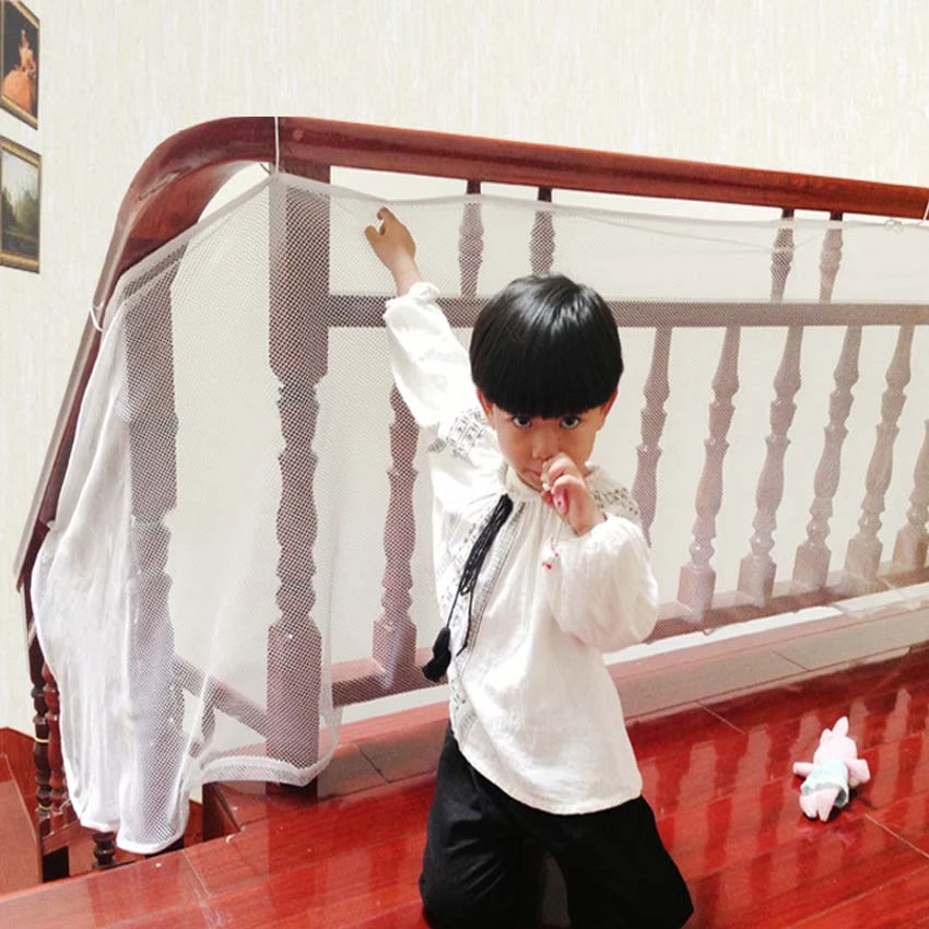 子供のための階段の手すり 保護ネット 赤ちゃんの安全フェンス 0 300 Cm 白色 Balcony Safety Baby Safety Fencesafety Products Aliexpress