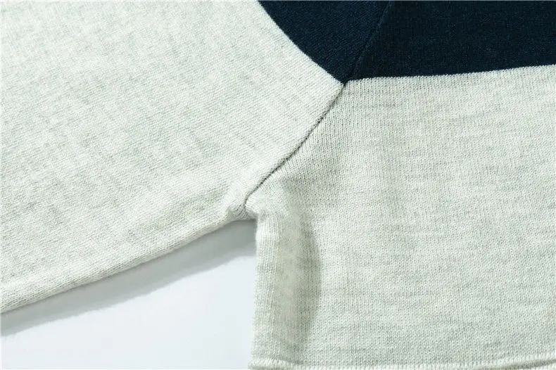 COODRONY мужские свитера Новое поступление кашемировый хлопковый свитер мужской вязаный пуловер Повседневный Полосатый пуловер с v-образным вырезом мужской 91005