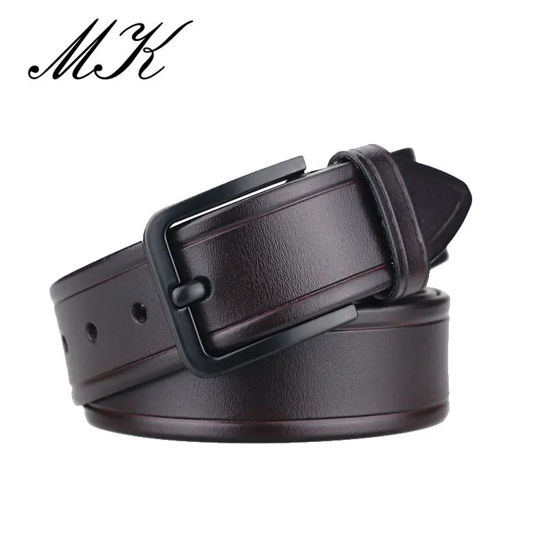 Maikun Men's Leather Belts Luxury Brand Strap Male Belts for Men Fashion Classice Vintage Pin Buckle for Jeans