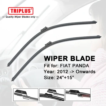 

Wiper Blade for FIAT PANDA (2012-Onwards) 1set 24"+15",Flat Aero Beam Windscreen Wipers Frameless Windshield Soft Wiper Blades