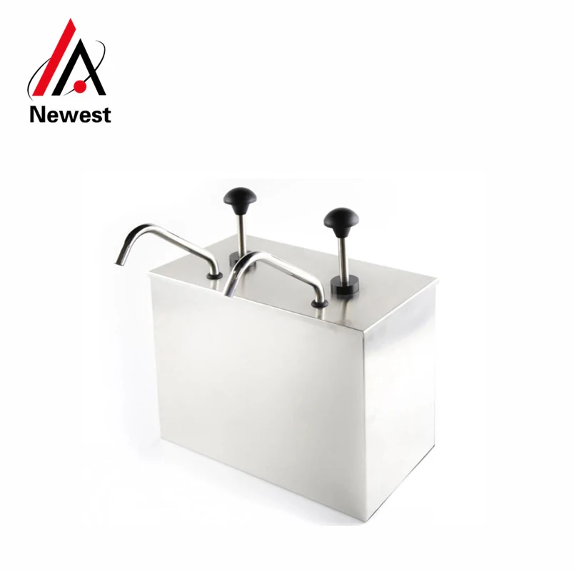 Restaurant Supply Stainless Steel Two Heads Ketchup Sauce Dispenserin