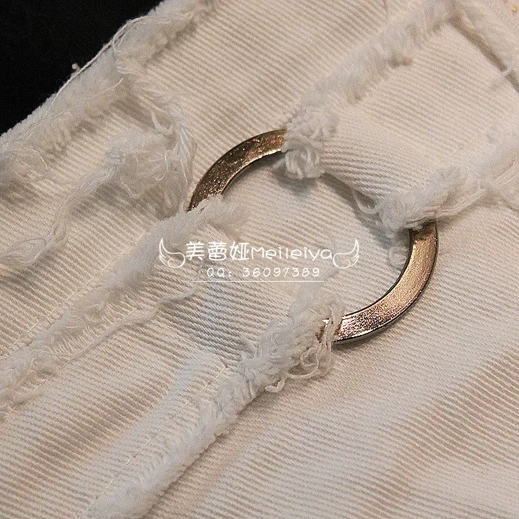 Club Bandage Zipper Super Denim short