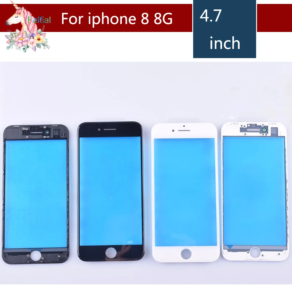 Для iPhone 6 6G/г/7 plus/8 г/8 плюс Сенсорный экран планшета объектив спереди стекло ЖК дисплей Панель с рамки ободок Замена