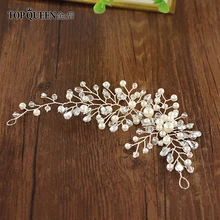 TOPQUEEN HP84 свадебная тиара Свадебная лоза Свадебные Головные уборы повязка на голову для невесты аксессуары для волос; Свадебные украшения для волос