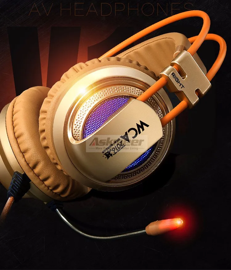 Best Computer Gaming Headset Headband with Microphone Mic XIBERIA V10 Heavy Bass  Stereo Game Headphone Light for PC Gamer (2)