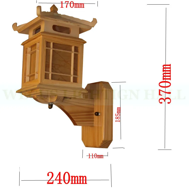 Ретро Китайский настенный светильник для спальни гостиной, антикварная резьба по дереву Parchme, лампа для коридора, кафе, настенный светильник E27, бра