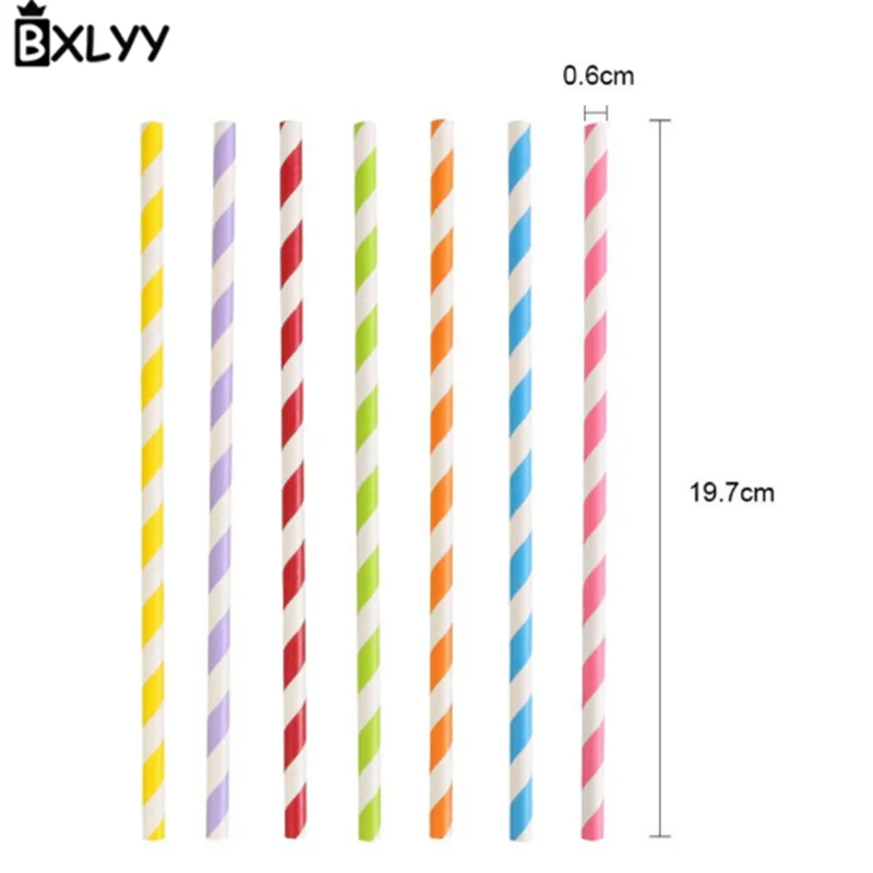 BXLYY новые цветные бумажные соломинки экологически чистые разлагаемые сделай сам