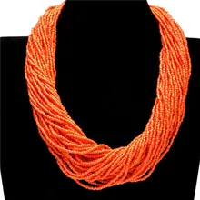 El Envío Libre Vendedor Caliente de Europa y América Moda Bohemia Hecho A Mano 40 Capas de Perlas Collares y Colgantes Gargantilla de Joyería