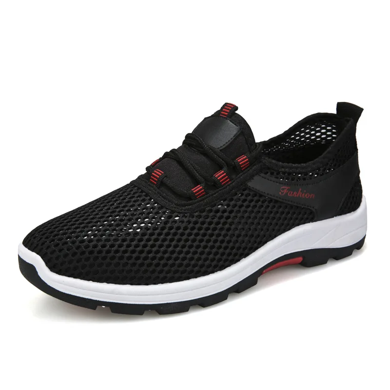 

Black Sneakers Mens Shoes 2019 Summer New Couples Hiking Running Shoes Breathable Mesh Air Casual Shoes Man Zapatos De Hombre