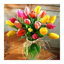 На заказ Алмазная картина тюльпан цветок вышивка крестиком Санта Клаус Снеговик hibah домашний декор diy pintura Алмазная мозаика Круз фильмы