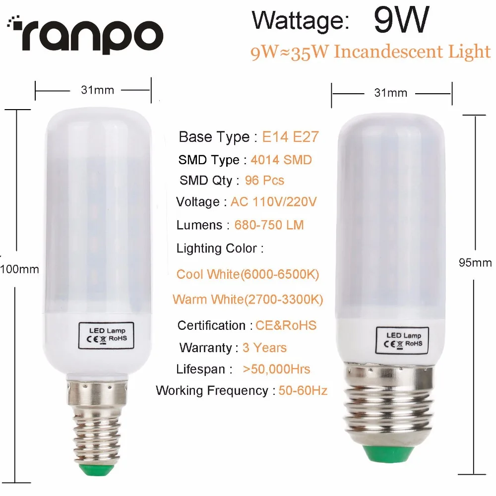 E27 E14 светодиодный кукурузная лампа светильник 5W 7W 8W 9W 15W 4014 SMD Холодный белый/теплый белый/розовый/фиолетовый AC 220V 36 56 72 96 138 светодиодный s lamprada светильник s