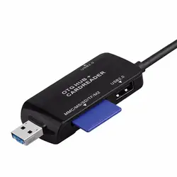 Универсальный OTG 2 Порты и разъёмы USB2.0 HUB с Secure Digital карты памяти/TF/MS/MMC/M2 карты расширения читатель телефон