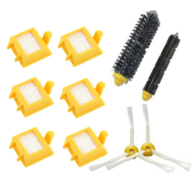 

6 Hepa Filter + 1 set hair Brush kit + 2 side brush for iRobot Roomba 700 Series 770 780 790 vacuum cleaner accessories parts
