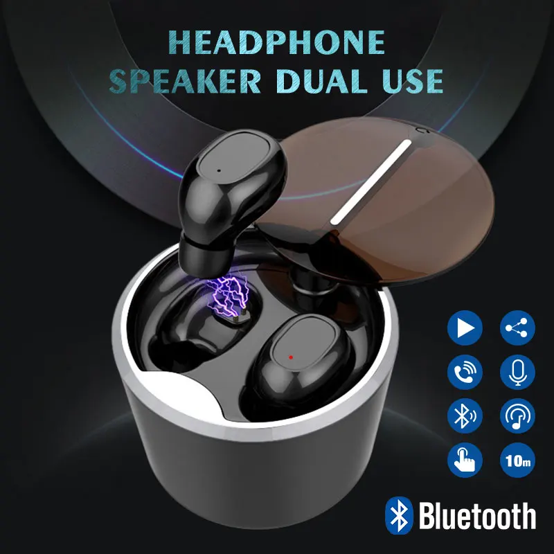 

Portable Mini Subwoofer Voice Box Stereo Noise Cancelling Bluetooth Earphone Bluetooth Speaker Bluetooth 4.2 2 In1
