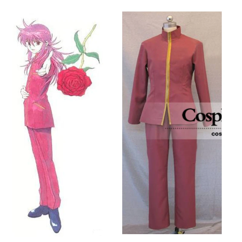 

2016 YuYu Hakusho Kurama Shuichi Minamino Cosplay Costume Tailor made