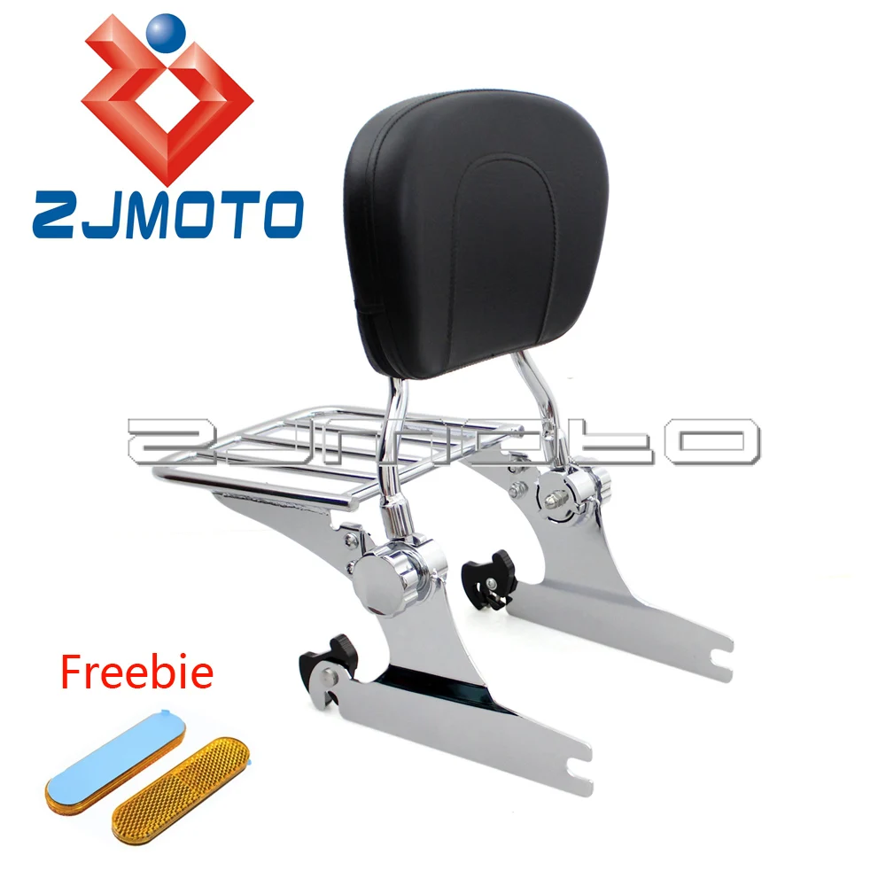 US $117.76 Detachable Backrest Sissy Bar Luggage Rack For Harley Softail FLSTSB Night Train Custom Springer Softail Standard FXST 06Up