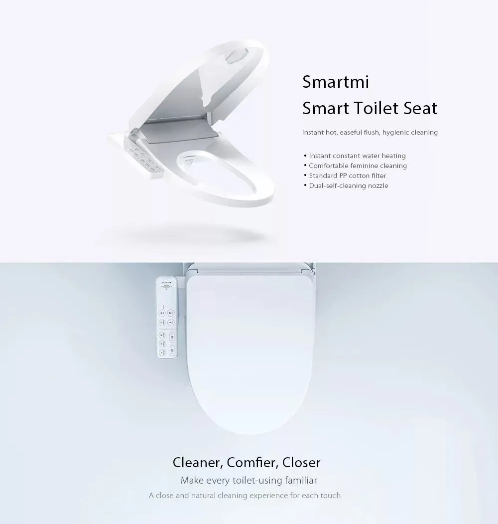 Xiaomi Zhimi умный чехол для унитаза, умный, постоянный нагрев температуры, подача воды, полностью автоматическое универсальное сиденье