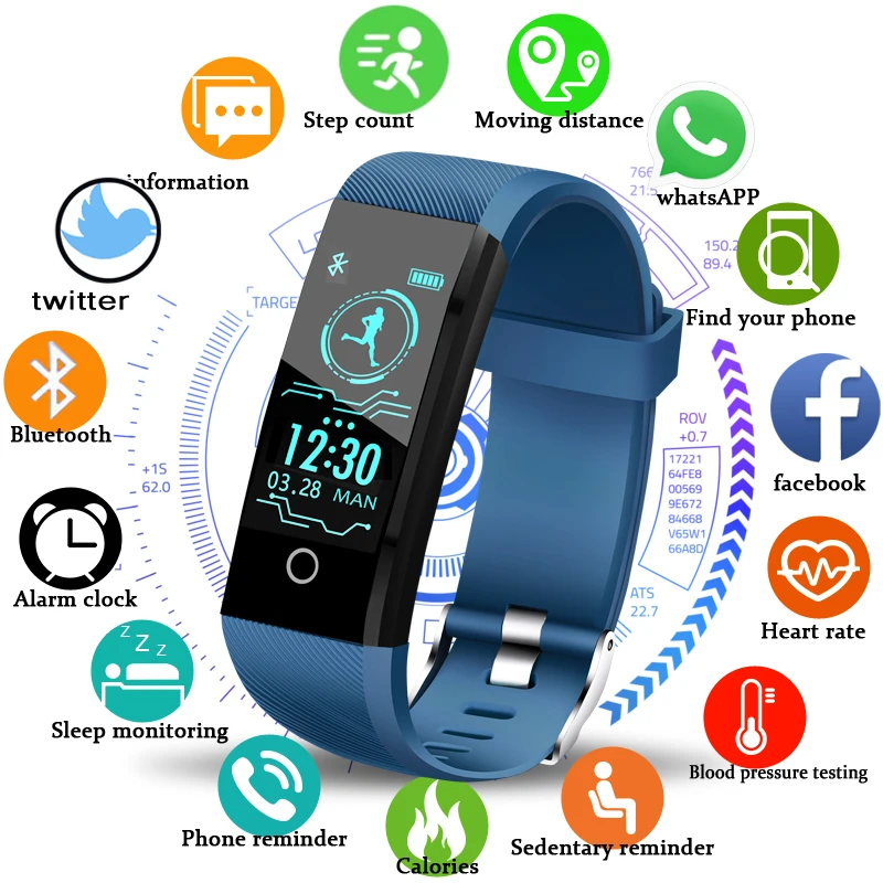 

BANGWEI New Smart Watch Women Men Fitness Tracker Blood pressure heart rate monitor Smart Sport Watch For ios Android relogio