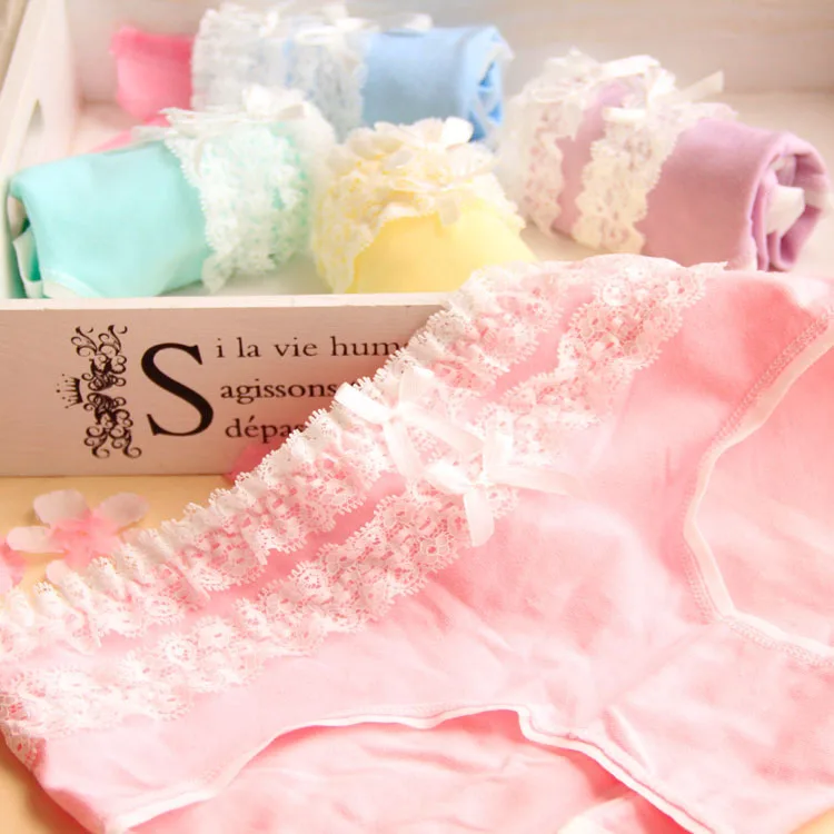

4pcs one lot mix colors Girl Underwear Kids Teenage Girl Underwear 8020