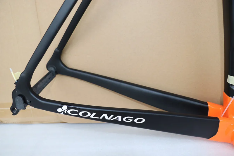 Best HOT! T1100 UD Matte-Glossy Black orange Colnago C64 carbon road frame bicycle Frameset with 12 colors for selection 3