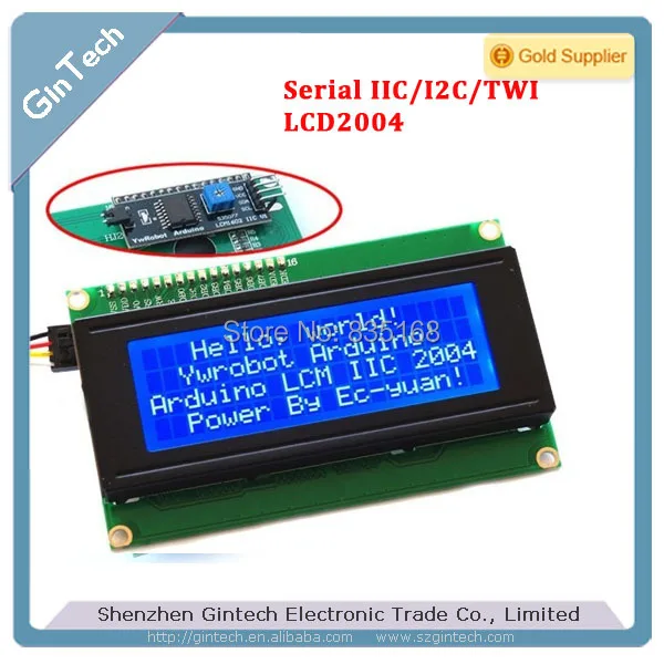 

IIC LCD 2004 20X4 Character LCD Module Display For Arduino Serial IIC/I2C/TWI