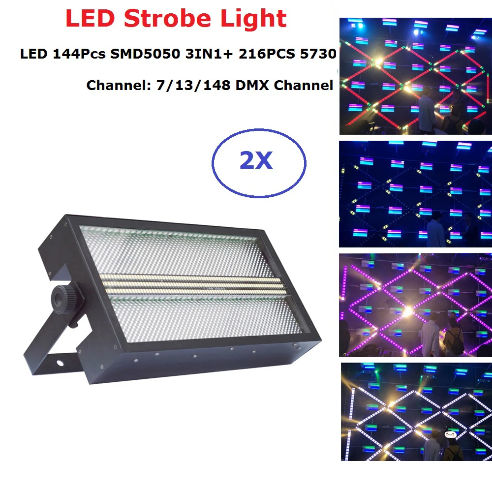 Диджейские украшения 144 шт. SMD 5050 RGB 3 в 1 светодиодный стробоскосветильник DMX 512