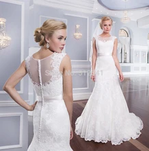Sheer Buttons Wedding Dresses Lace Mermaid Trumpet Sweetheart Neck Applique Sweep Train Bridal Gowns yk1A274 Sheer Buttons Wedding Dresses Lace Mermaid Trumpet Sweetheart Neck Applique Sweep Train Bridal Gowns yk1A274
