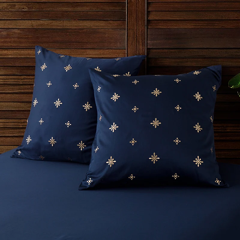 Waliicorners 60SEgyptian Cotton Embroidered Luxury Royal Bedding Set 4/6Pcs King Queen Size Duvet Cover Bed Sheet set Decorative Pillowcases 64 9