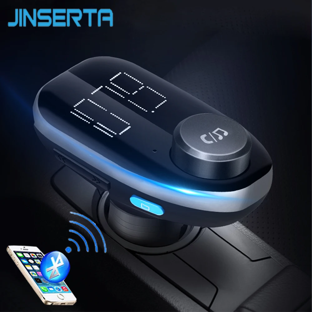 JINSERTA автомобильный fm модулятор Bluetooth громкой связи Автомобильный MP3 плеер аудио