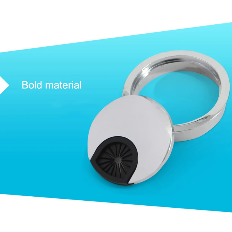 

60mm Zinc Alloy Desk Table Grommet Cable Cord Hole Cover for Home Office ALI88