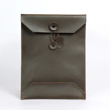 Carpeta Dura A4 тонкий конверт из натуральной коровьей кожи Портфели данных файл офисная коллекция конференции переговоры портфель Maleta