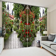 Shade Street Luxury Blackout 3D Curtains For Living room Bedding room Office Drapes Cotinas para sala