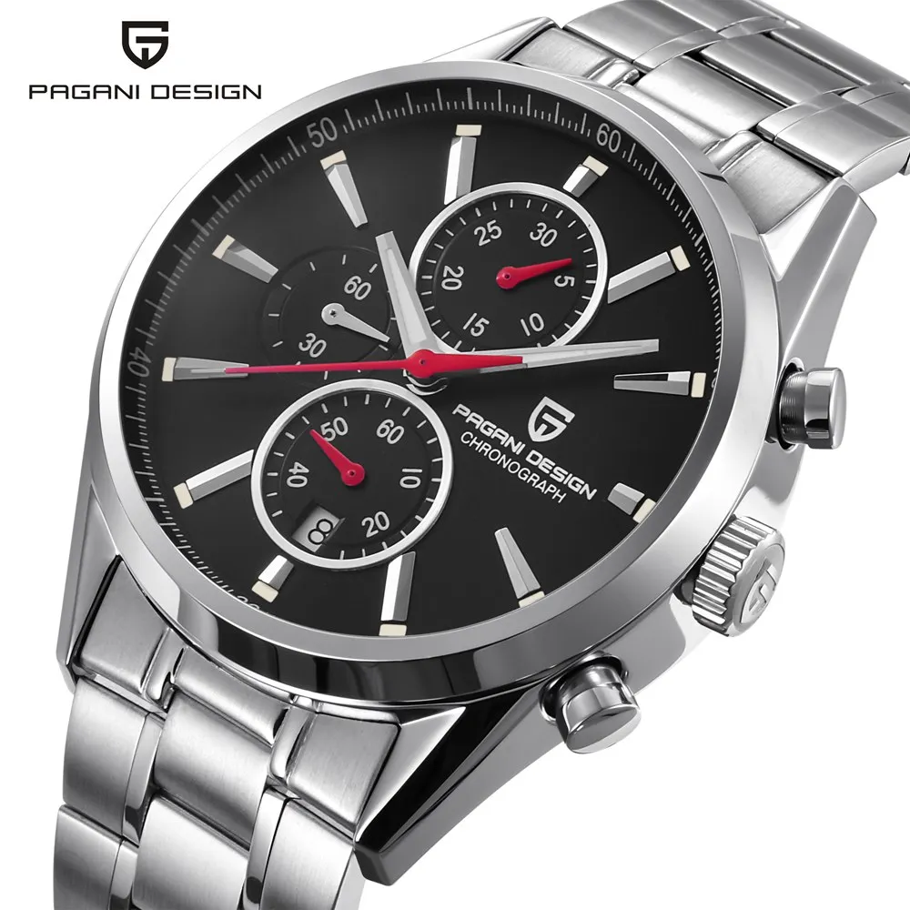 PAGANI Дизайн мужские часы лучший бренд класса люкс из нержавеющей стали Спортивные кварцевые мужские наручные часы Мужские часы relogio masculino