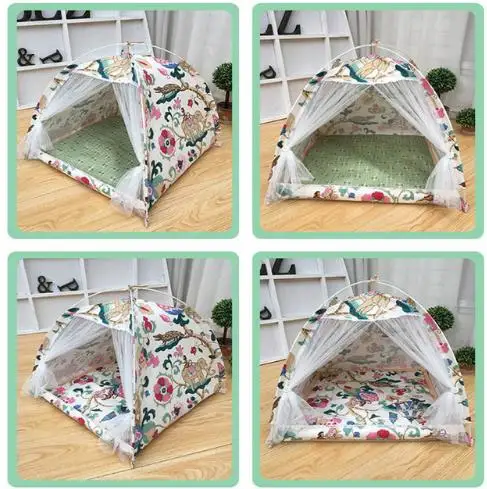 L Portable foldable pet tent playpen outdoor Indoor tent for cat small dog puppy tents cats toy house pet teepee foldable house