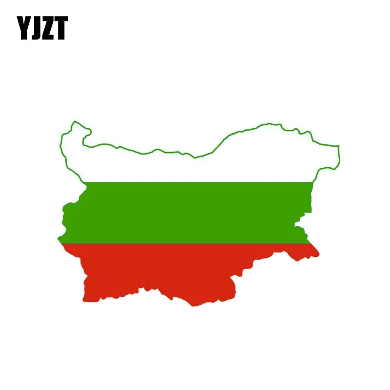 

YJZT, 13 см * 8,5 см, фотоотражающая наклейка с флагом Болгарии, автомобильные аксессуары 6-0901