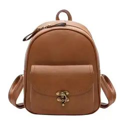 Винтаж Для женщин рюкзак искусственная кожа рюкзаки дизайнер школьные сумки для девочек-подростков сумка простой Повседневное рюкзак Z70
