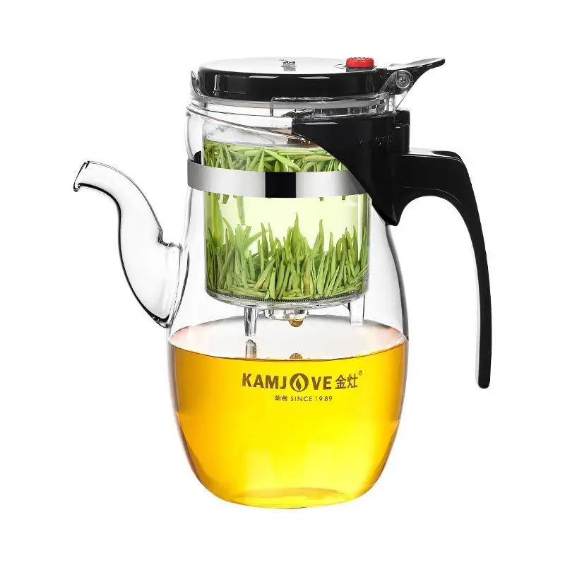 Elegant tea set Heat resistant Glass Teapot TP-787 600ml teaset Kungfu Teasets Press AUTO-OPEN Art tea Cup infuser